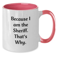 Load image into Gallery viewer, Funny Sheriff Two Tone Coffee Mug Gifts from Men Friends to Sheriff on Valentine's - Additional
