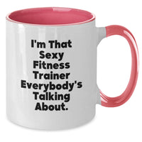 Load image into Gallery viewer, Funny Fitness Trainer Gifts for Friends and Family - Sexy Fitness Trainer Mug, Two Tone Coffee Mug for Women and Men, Christmas Unique Gifts from Friends - Additional
