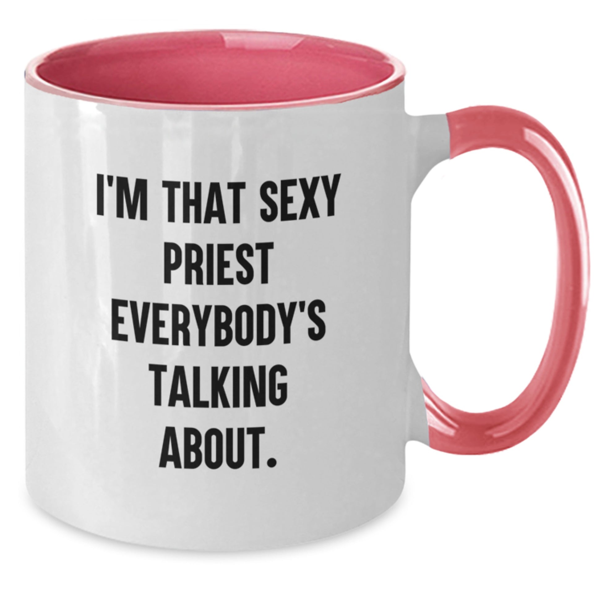 Funny Sexy Priest Gifts for Priest Men Valentine's Unique Two Tone Coffee Mugs - Additional