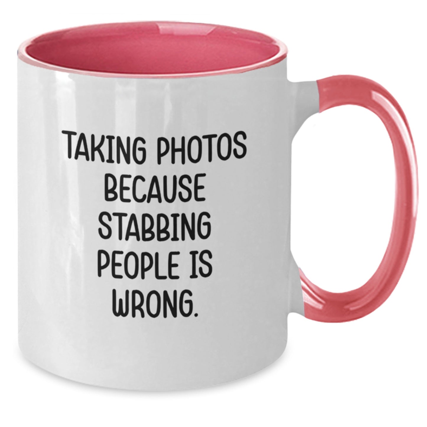 Funny Taking Photos Gifts from Mom, Unique Mother's Day Unique Gifts for Photography Enthusiasts, Two Tone Coffee Mug with Quote - Additional