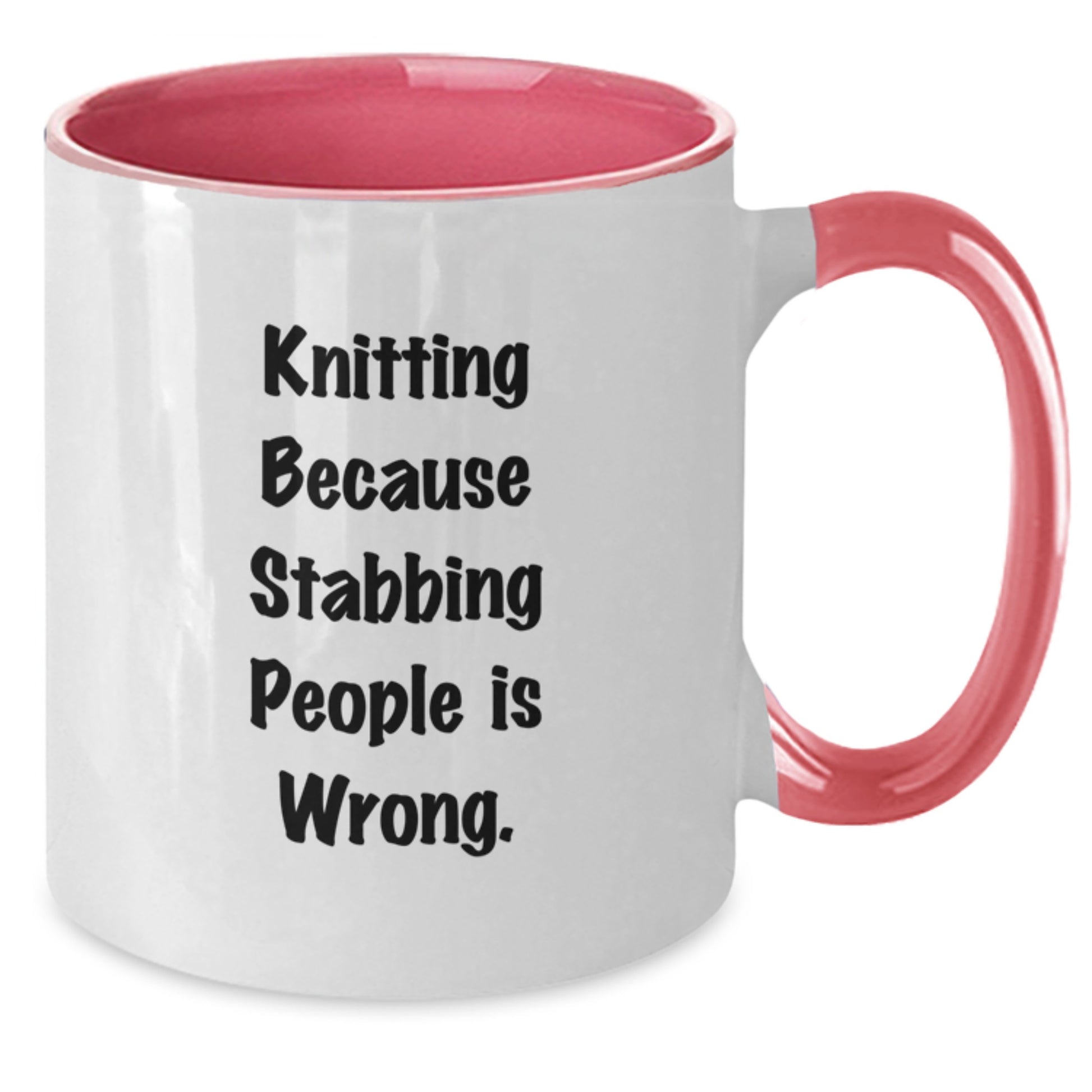 Funny Knitting Quotes Gifts from Family, Unique Mother's Day Unique Gifts for Knitting Enthusiasts, Two Tone Coffee Mug - Additional