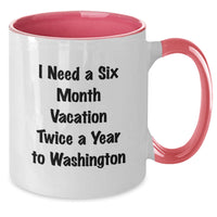 Load image into Gallery viewer, Inspirational Washington Funny Mugs, Gifts from Washington for Friends, Valentine's Unique Gifts Washington Two Tone Coffee Mugs - Additional
