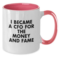 Load image into Gallery viewer, Funny CFO Gifts - I Became A Cfo For The Money And Fame Valentine's Unique Gifts for CFO Men from Friends - Additional
