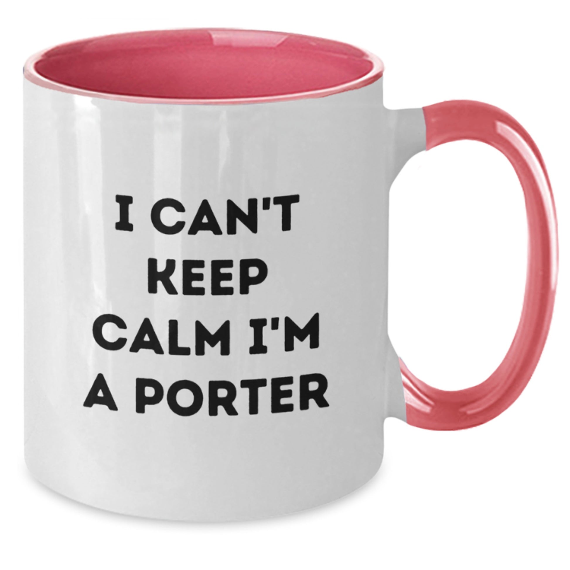 Funny Porter Gifts from Men to Porter on Father's Day Unique Two Tone Coffee Mug - Additional