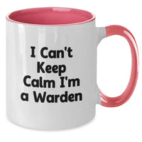 Load image into Gallery viewer, Funny Warden Gifts from Friends to Warden for Christmas Unique Two Tone Coffee Mug I'm A Warden, I'm In Charge, Warden Life, Warden Love - Additional
