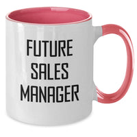 Load image into Gallery viewer, Funny Sales Manager Gifts for Men - Future Sales Manager Two Tone Coffee Mug, Red and White, Inspirational Quote for Coworkers, Valentine's Unique Gifts from Friends - Additional
