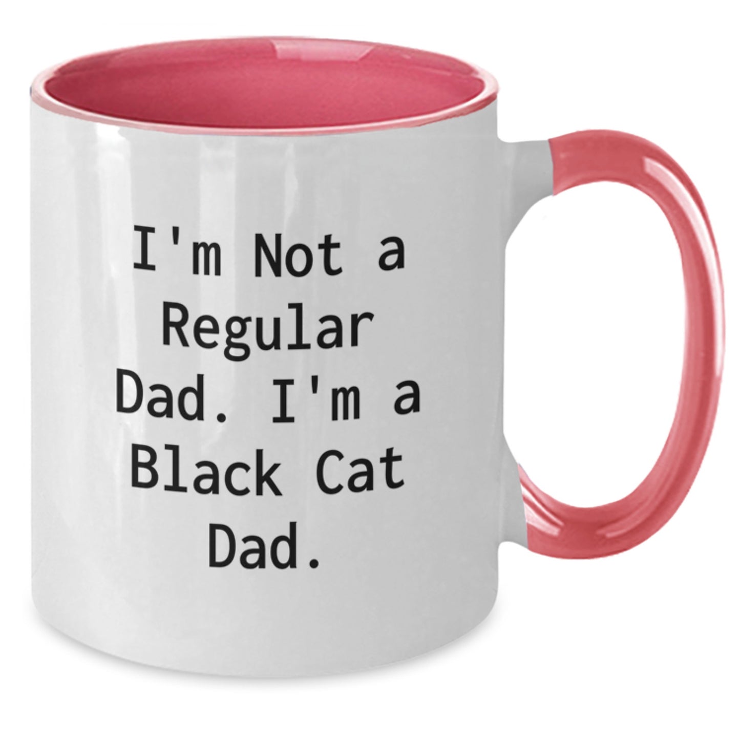 Funny Black Cat Dad Gifts from Men to Black Cat Enthusiasts, Two Tone Coffee Mug for Graduation Unique Gifts - Additional