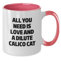 Load image into Gallery viewer, Dilute Calico Cat Lovers Will Adore This Funny Two Tone Coffee Mug Gifts from Friends and Family for Christmas - Additional
