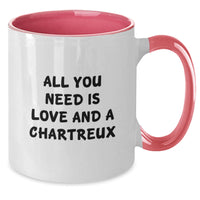 Load image into Gallery viewer, Chartreux Cat Gifts for Men and Women - Funny Quote Two Tone Coffee Mug - Christmas Memorable Presents from Friends and Family - All You Need is Love - Additional
