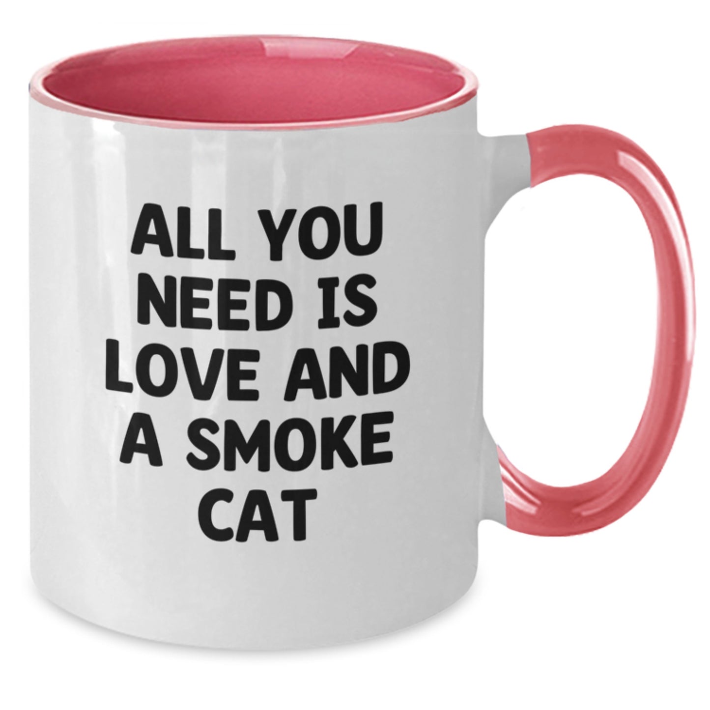 Funny Smoke Cat Gifts from Friends - Smoke Cat Two Tone Coffee Mug Valentine's Unique - Additional