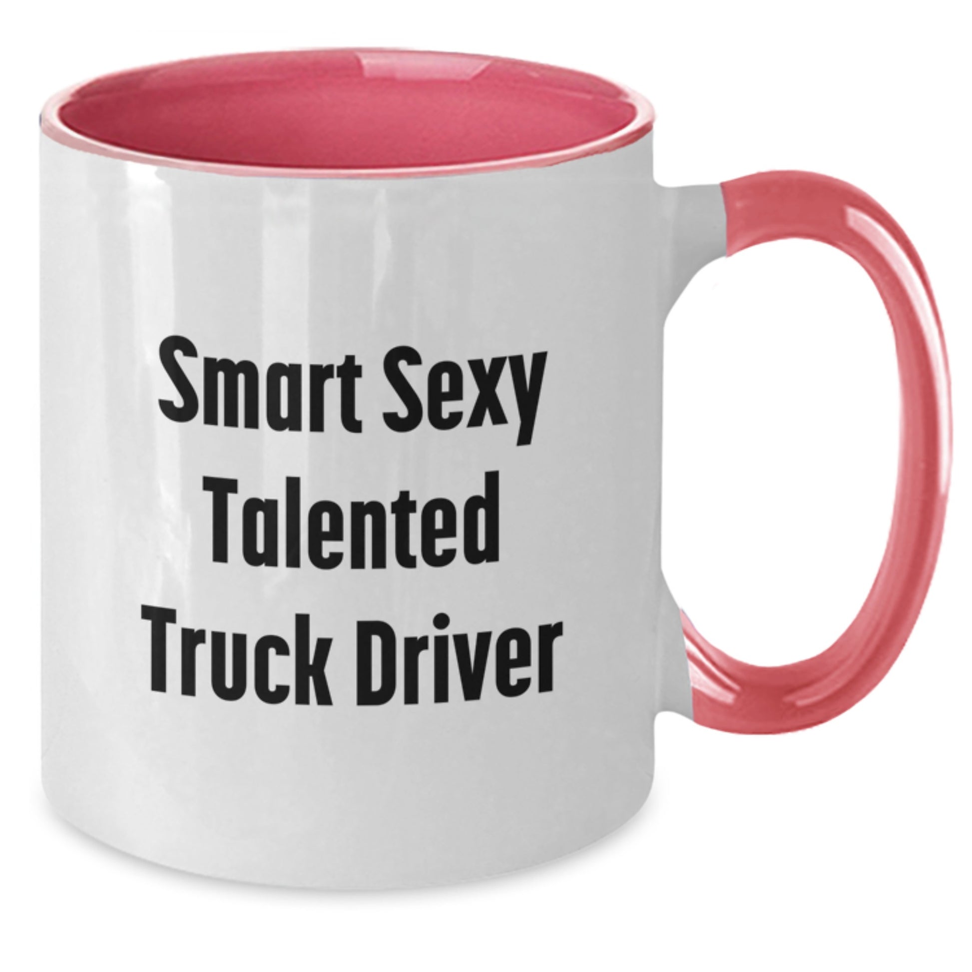 Funny Inspirational Gifts from Friends for Truck Driver Smart Sexy Talented Graduation Unique Two Tone Coffee Mug, Black and White - Additional