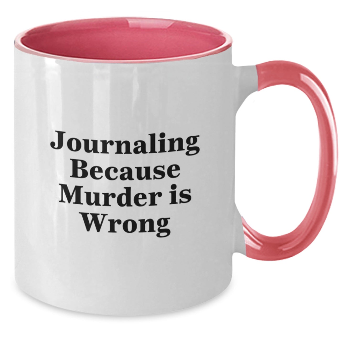 Funny Journaling Quotes Gifts from Men to Journaling Friends on Valentine's Unique Two Tone Coffee Mugs, Black and White - Additional