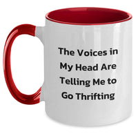 Load image into Gallery viewer, Funny Thrifting Quotes Two Tone Coffee Mugs Gifts from Thrifting Enthusiasts to Thrifting Friends for Valentine's - Main
