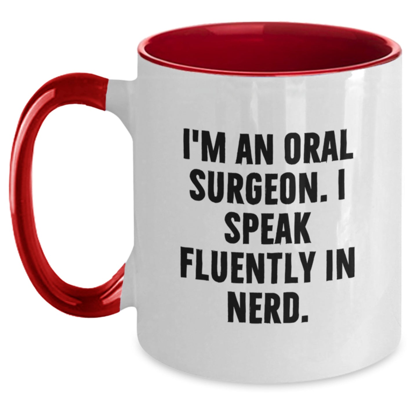 Funny Oral Surgeon Gifts from Friends to Men, Unique Two Tone Coffee Mug for Graduation - Main