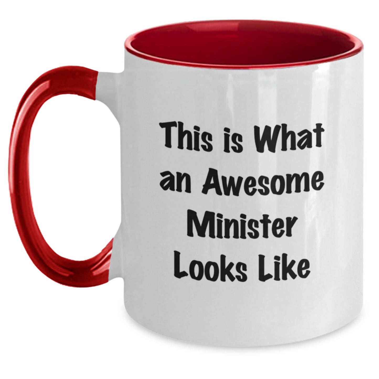 Funny Gifts from Men to Ministers, This Is What An Awesome Minister Looks Like Two Tone Coffee Mug, Ideal Graduation Unique Gifts - Main