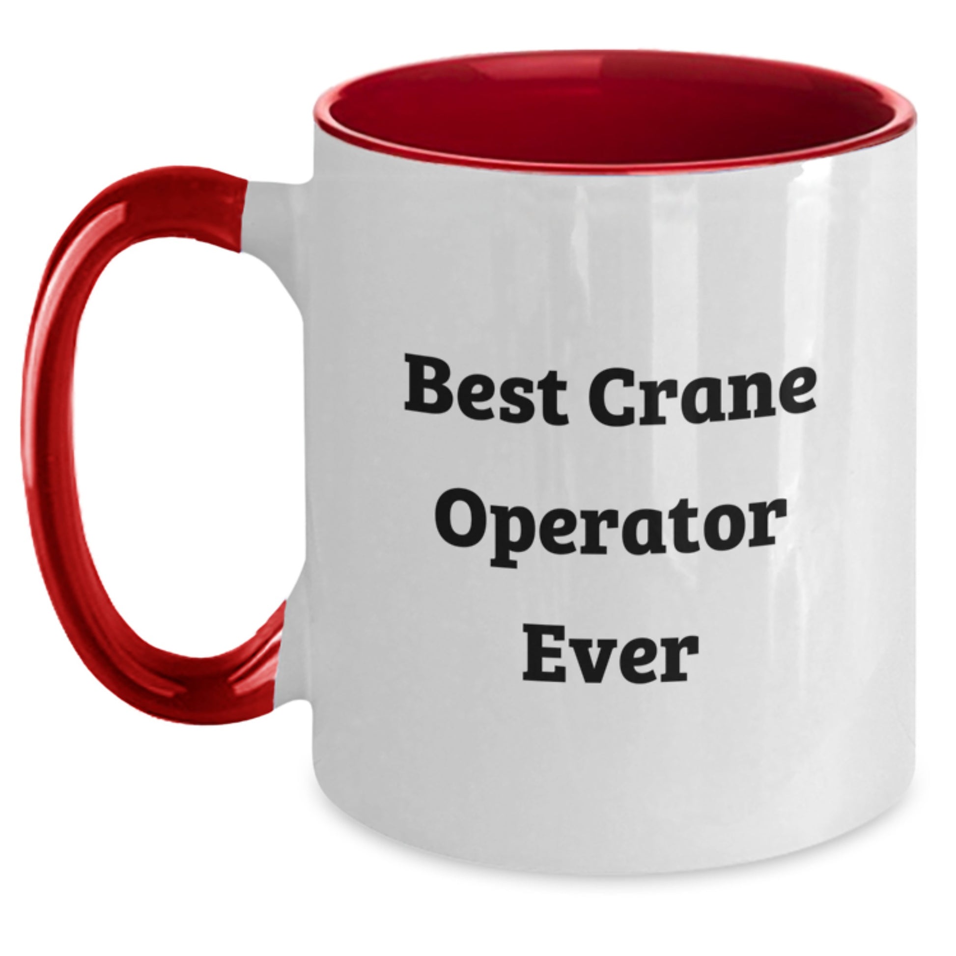 Crane Operator Keepsake Birthday Gift Mug for Him – Black & White - Main