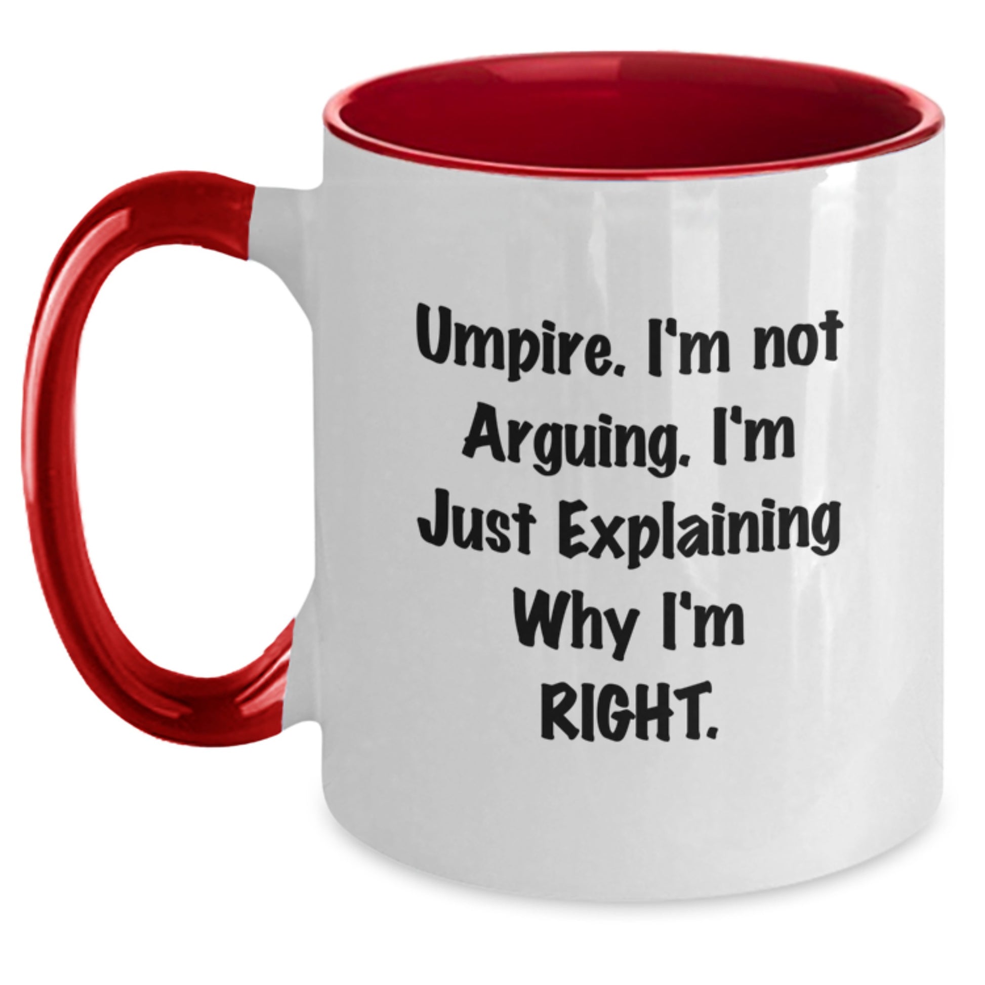 Umpire Humor Gifts from Mom for Graduation, Two Tone Coffee Mug for Umpire Lovers - Main