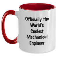 Load image into Gallery viewer, Funny Mechanical Engineer Gifts from Friends, Unique Two Tone Coffee Mugs for Christmas Unique Gifts for Men, Officially The World&#39;s Coolest Mechanical Engineer - Main

