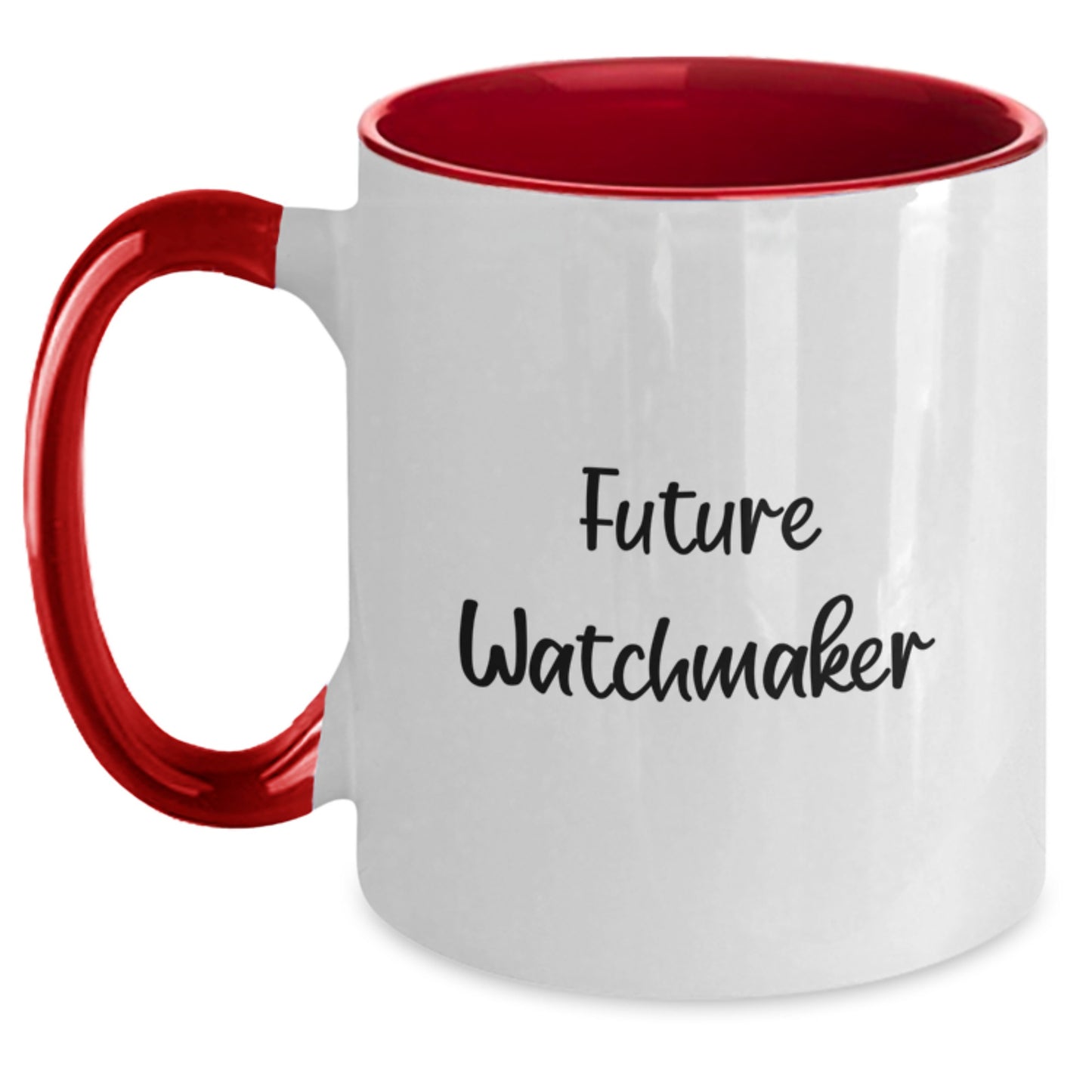 Funny Watchmaker Gifts, Graduation Unique Gifts for Watchmaker Friends, Two Tone Coffee Mug Quote - 'Future Watchmaker', Gifts from Friends - Main