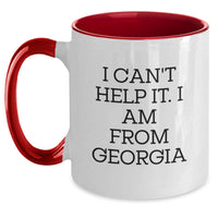 Load image into Gallery viewer, Funny Georgia Two Tone Coffee Mugs Gifts from Georgia for Georgia Men Women Friends Valentine's Unique Gifts - Main
