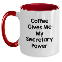Load image into Gallery viewer, Funny Secretary Two Tone Coffee Mugs Gifts from Friends and Family for Secretary at Christmas Unique - Main

