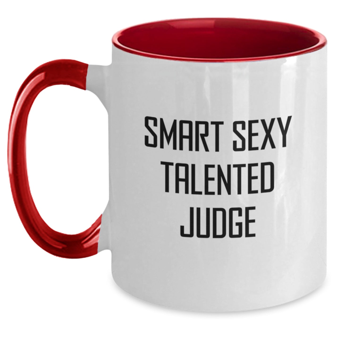 Funny Judge Gifts from Friends for Graduation Unique Two Tone Coffee Mugs with Smart Sexy Talented Quotes, Black and White - Main