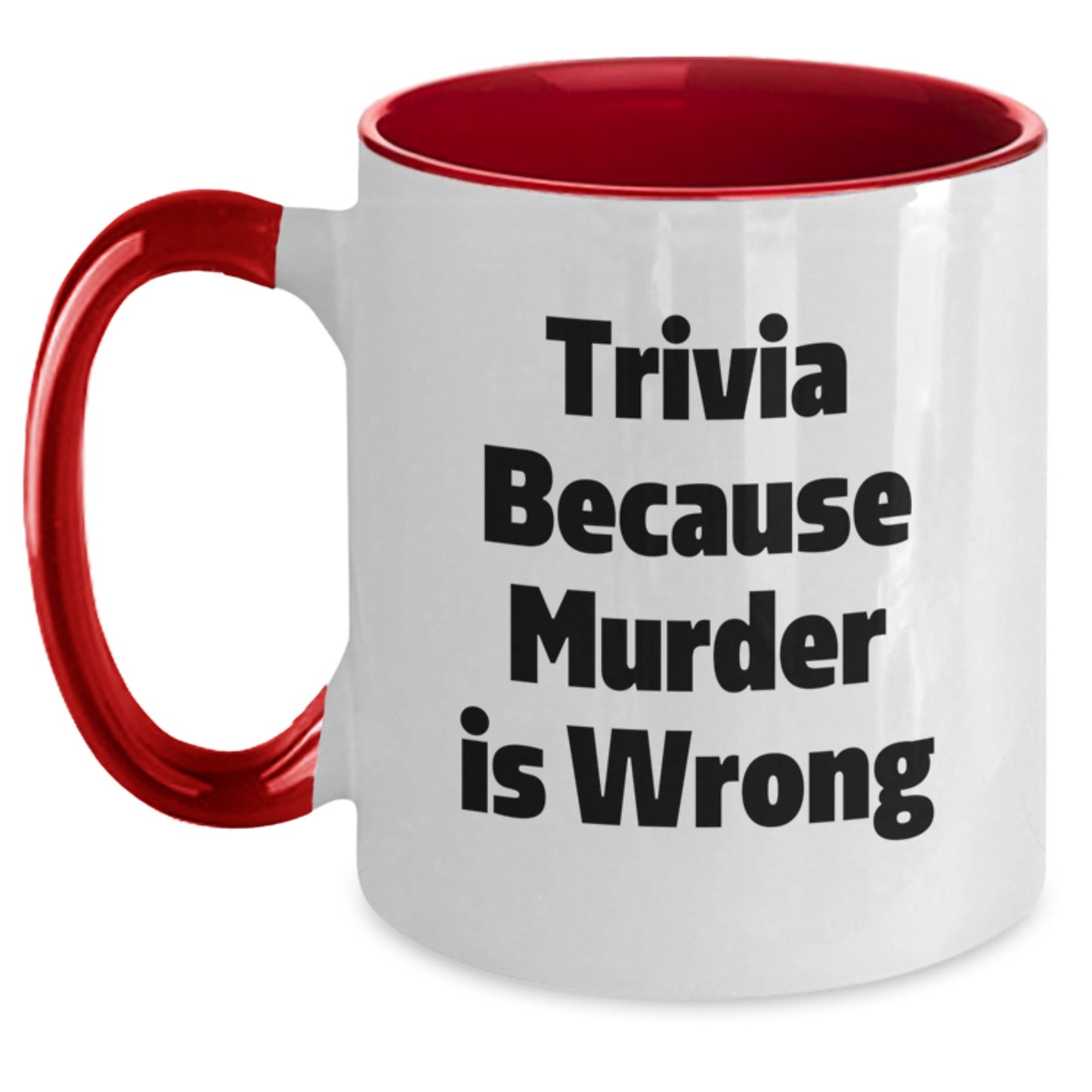 Funny Trivia Gift for Trivia Enthusiasts, Unique Two Tone Coffee Mug for Graduation Gifts from Friends, Coworkers, Family - Main
