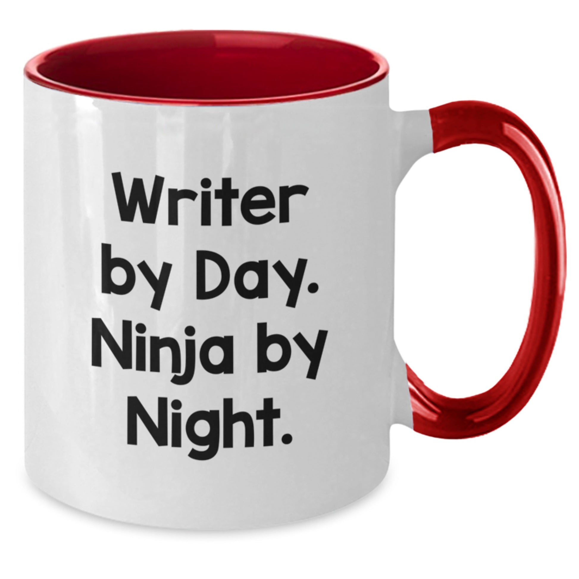 Funny Writer Gifts, Two Tone Coffee Mugs for Writers, Birthday Unique Presents from Friends, Writer By Day Ninja By Night Mugs - Additional