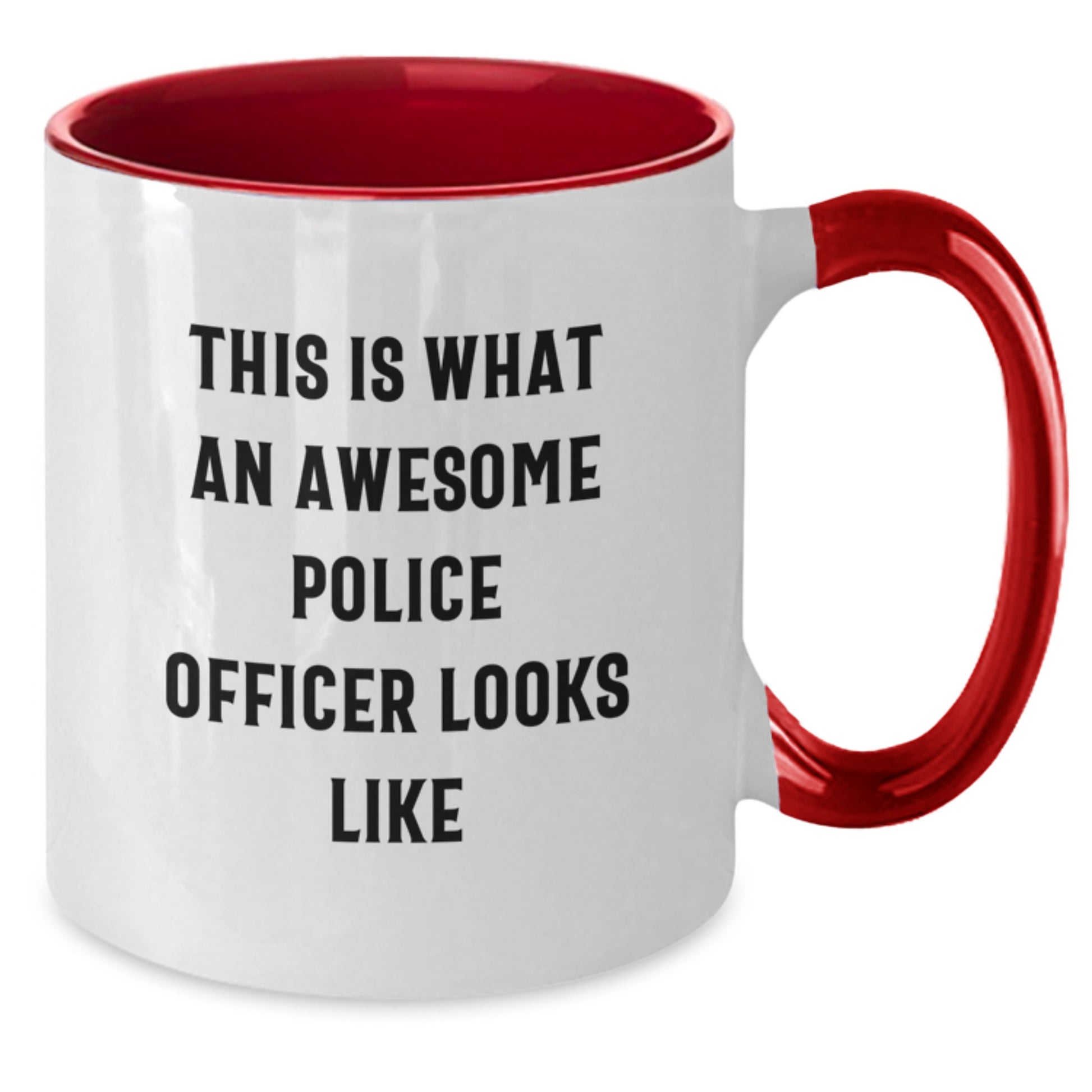 Police Officer Gifts Funny Two Tone Coffee Mug This Is What An Awesome Police Officer Looks Like, Gifts from Friends and Family for Police Officer Graduation Unique Gifts, 11oz Ceramic Mug - Additional