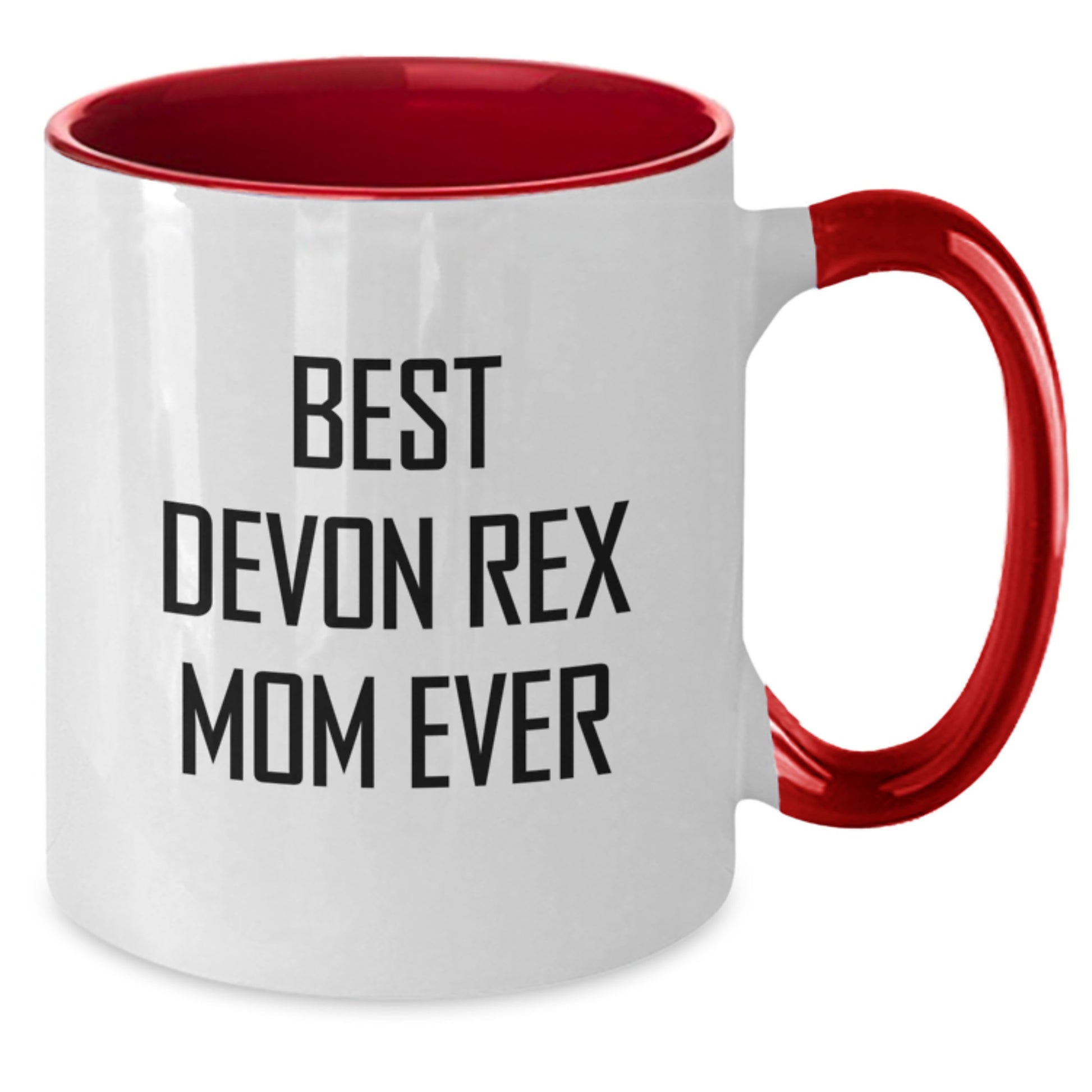 Funny Devon Rex Cat Gifts from Mom for Best Devon Rex Mom Ever Birthday Unique Presents for Cat Lovers Two Tone Coffee Mug - Additional