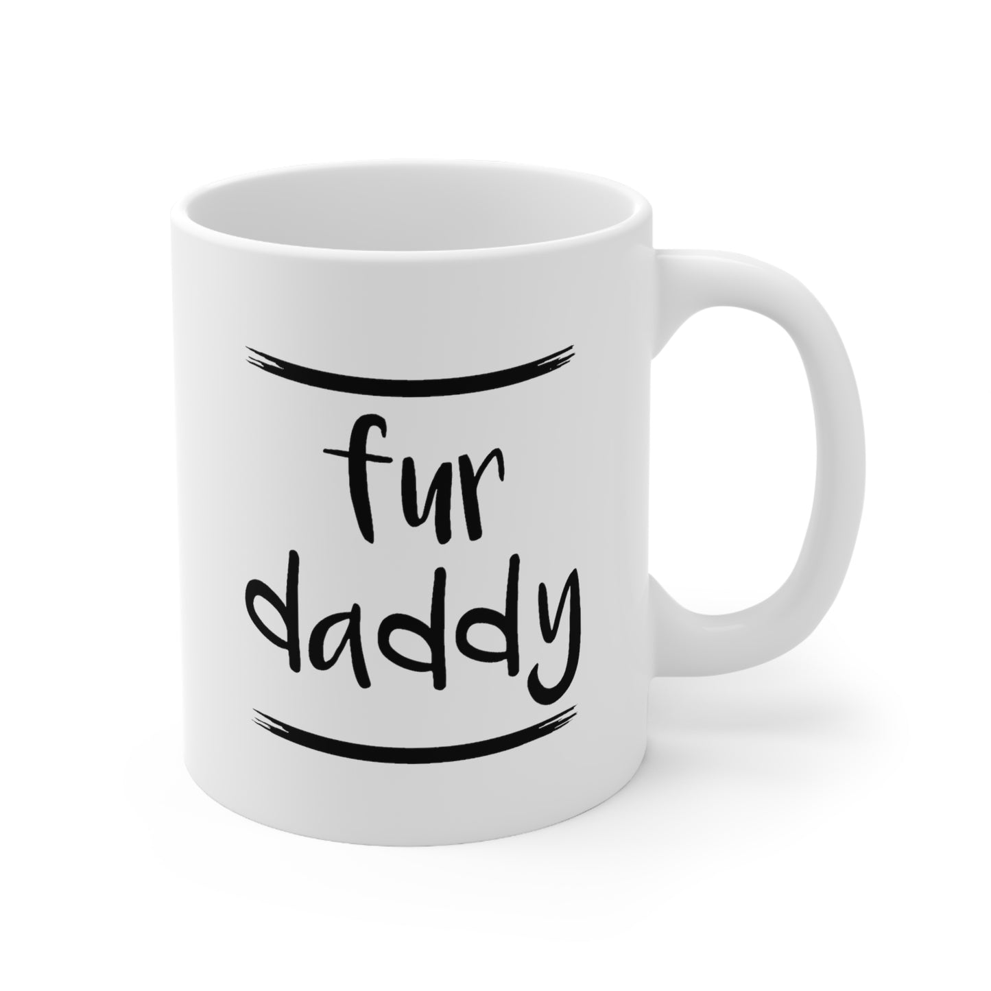 Cat Dad Ceramic Coffee Mug - Fur Daddy Design | Father's Day Gift