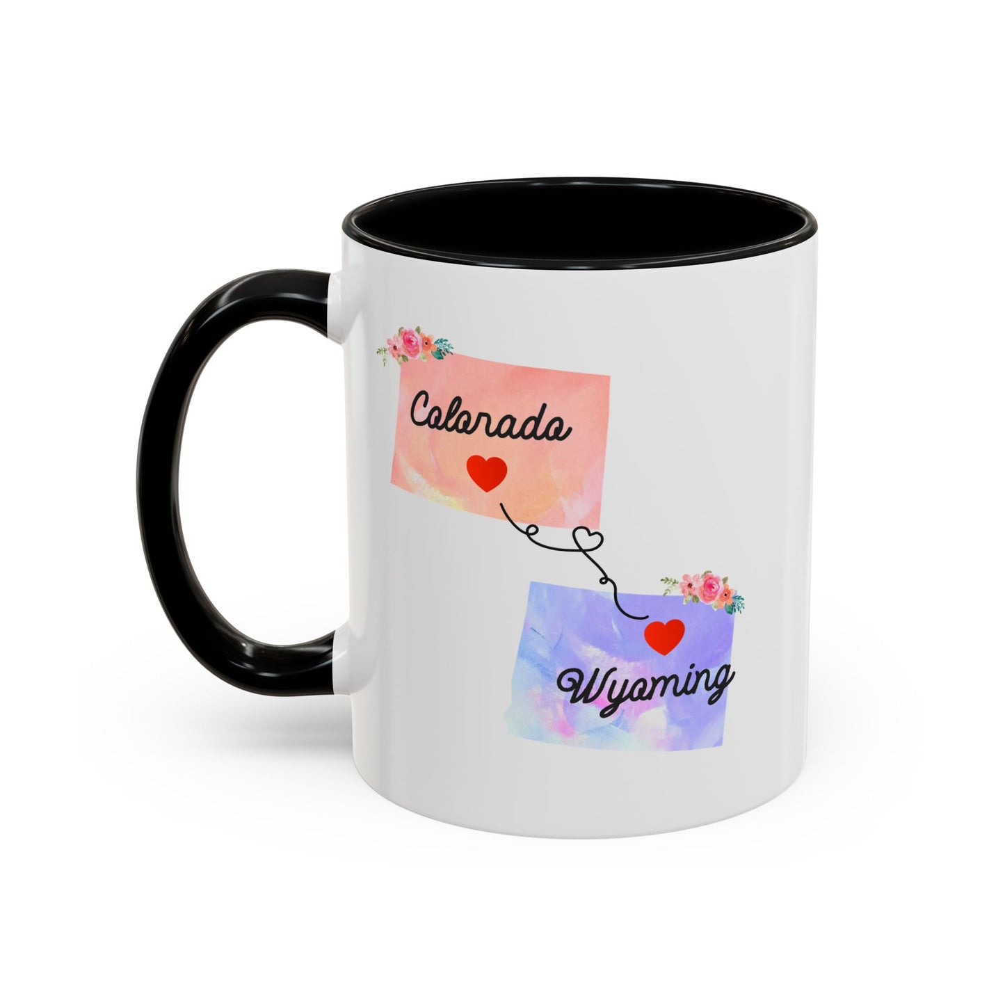 Long Distance Family Coffee Mug - Colorado Wyoming Design | Moving Away Gift