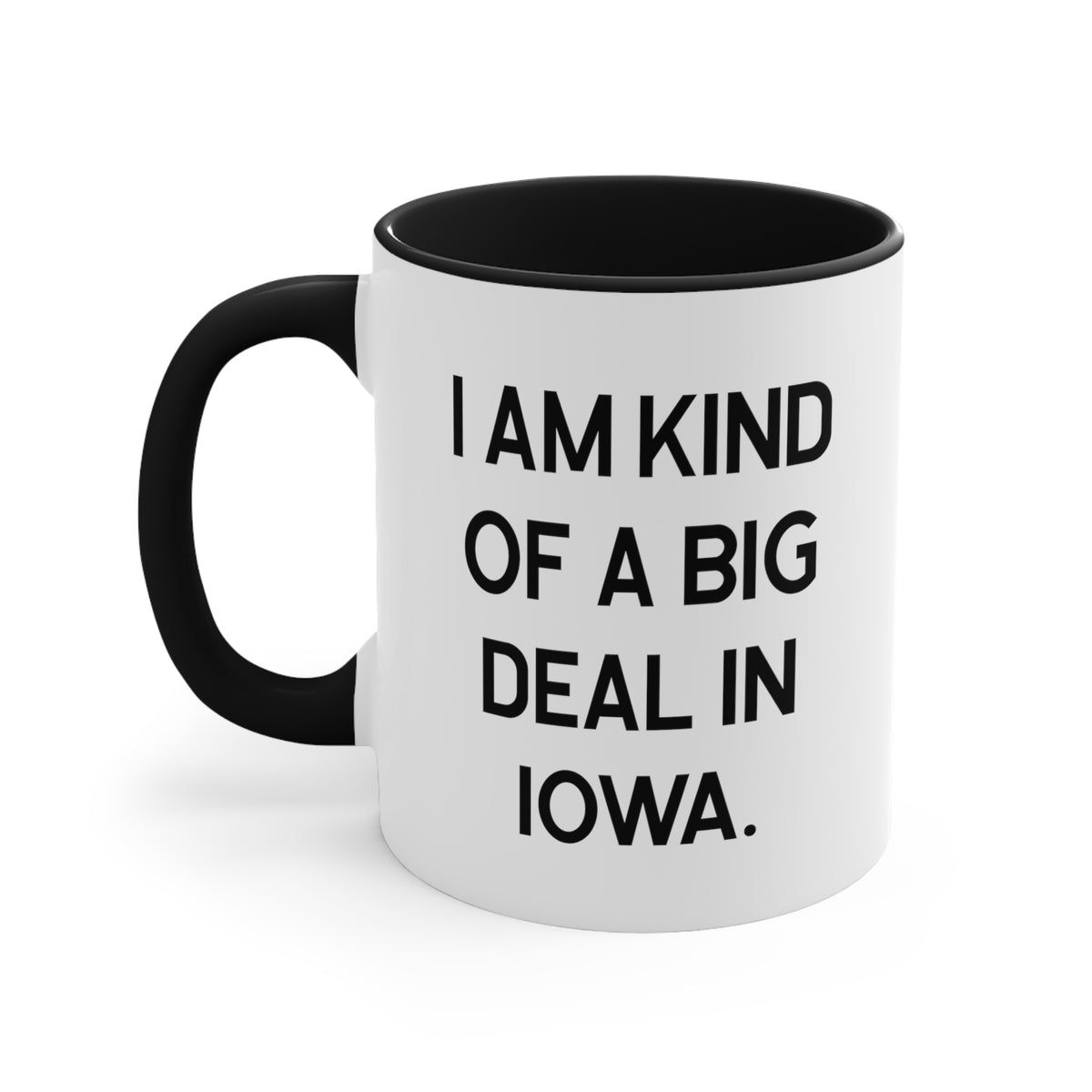 New Iowa Gifts, I am Kind of a Big Deal in Iowa, Special Holiday Two Tone 11oz Mug Gifts For