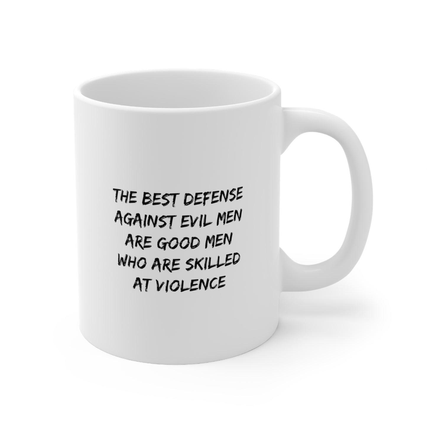 Army Veteran Coffee Mug - The Best Defense Against Evil Men | Unique Christmas Gift