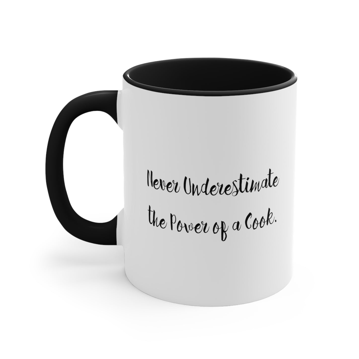 Cook Two Tone Coffee Mug - Never Underestimate the Power of a Cook | Birthday Gift