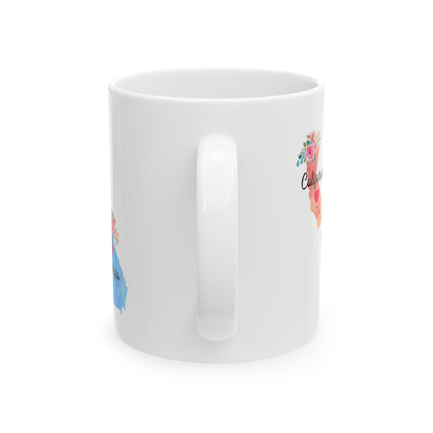Mom and Dad Long Distance Coffee Mug - California and Georgia Design | Perfect Gift for Parents