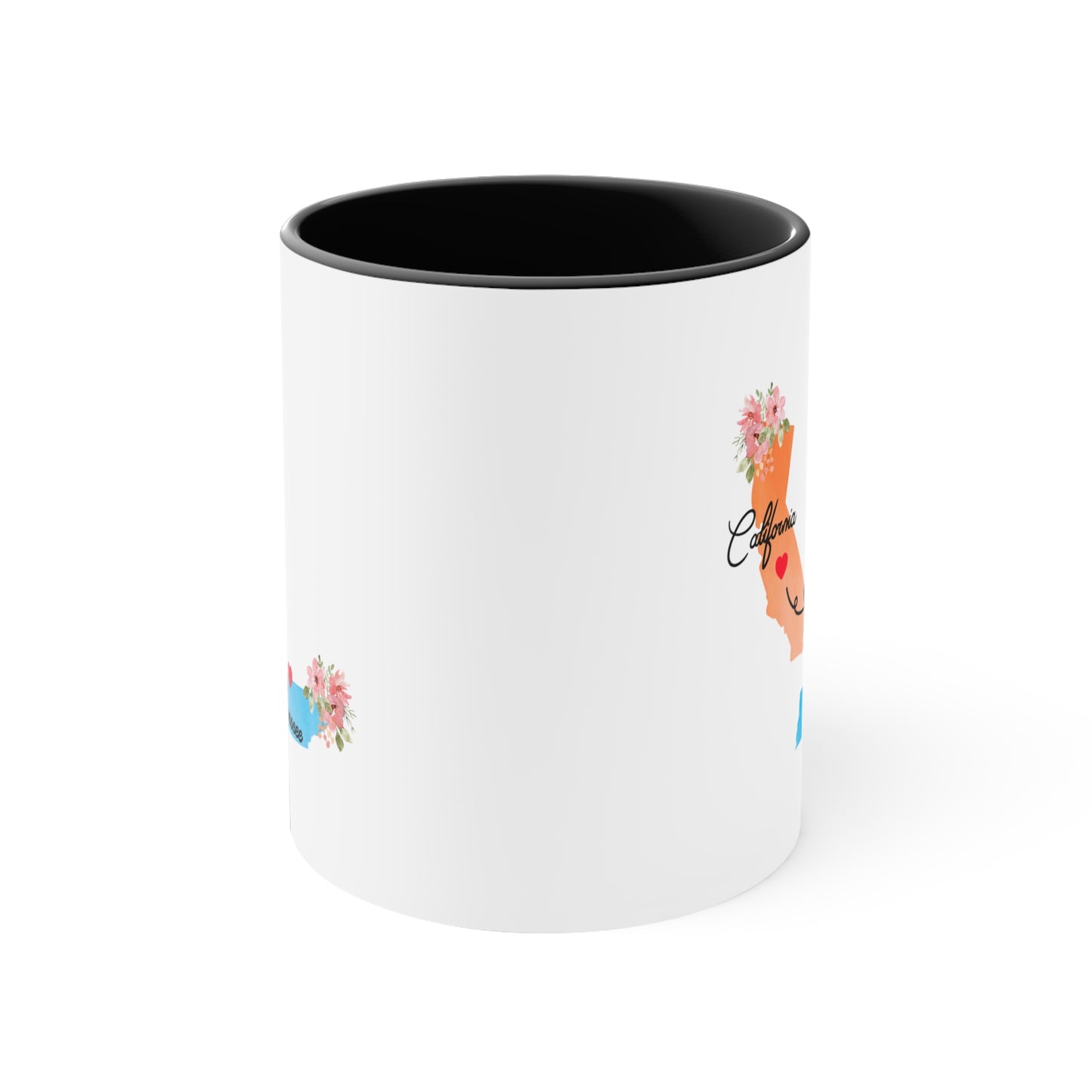 Long Distance Relationship Coffee Mug - California & Tennessee Design | Moving Away Gift