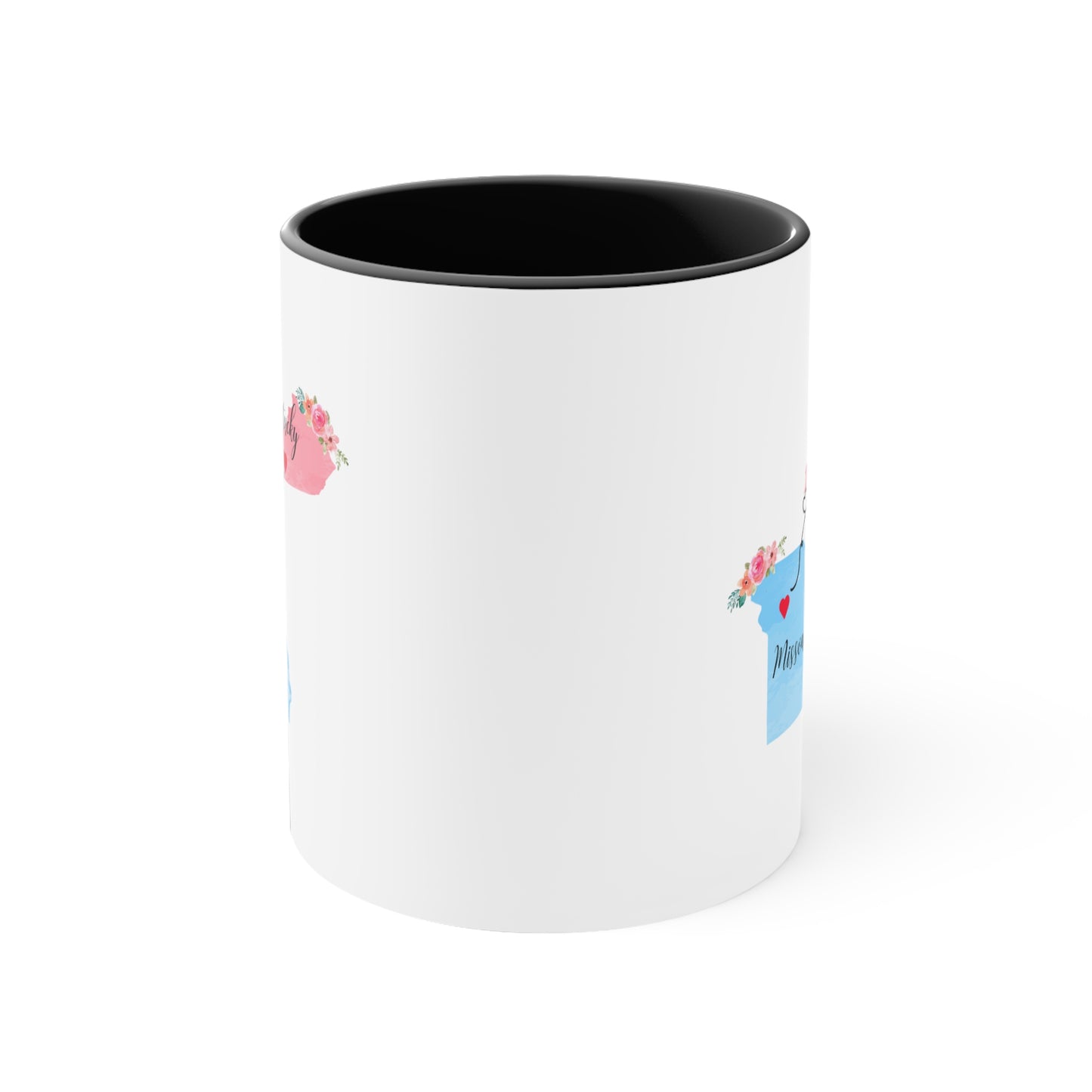Kentucky Missouri Gifts | Long Distance State Two Tone Coffee Mug | State to State | Away From Home Family | Moving Away Mug