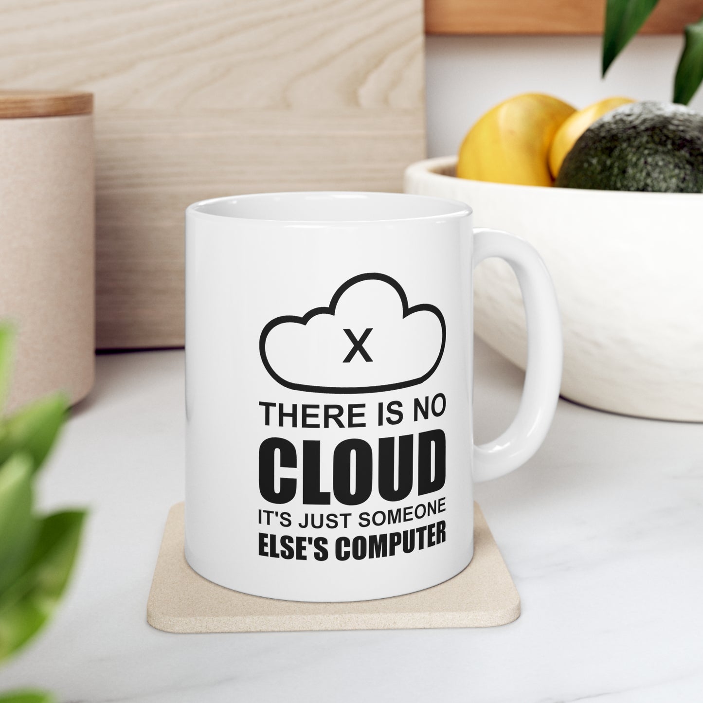 Programmer Ceramic Coffee Mug - There Is No Cloud | Tech Gift for Programmers