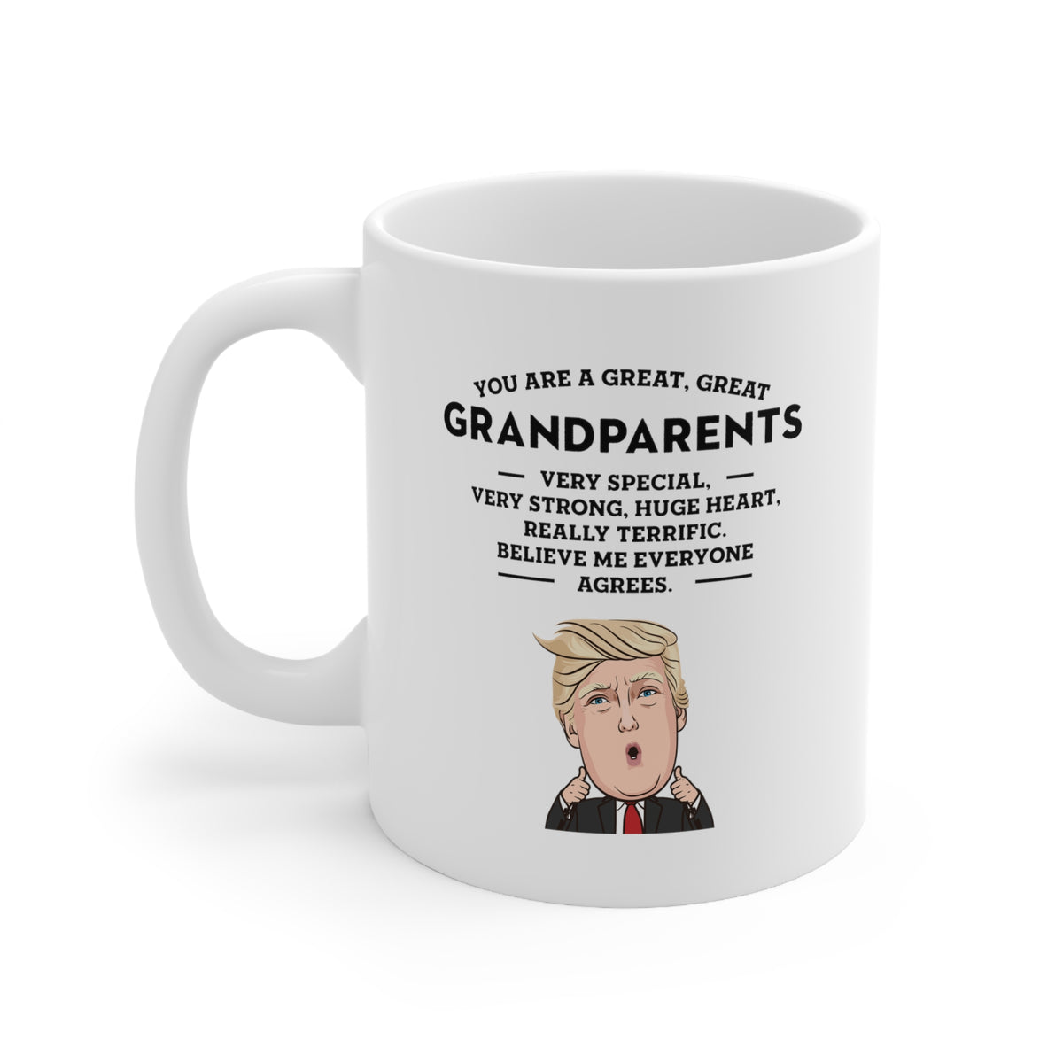 Trump Grandparents 11oz Coffee Mug - Funny Novelty Grandpa/Grandma Gifts - Sarcasm Birthday Christmas Gift For Family