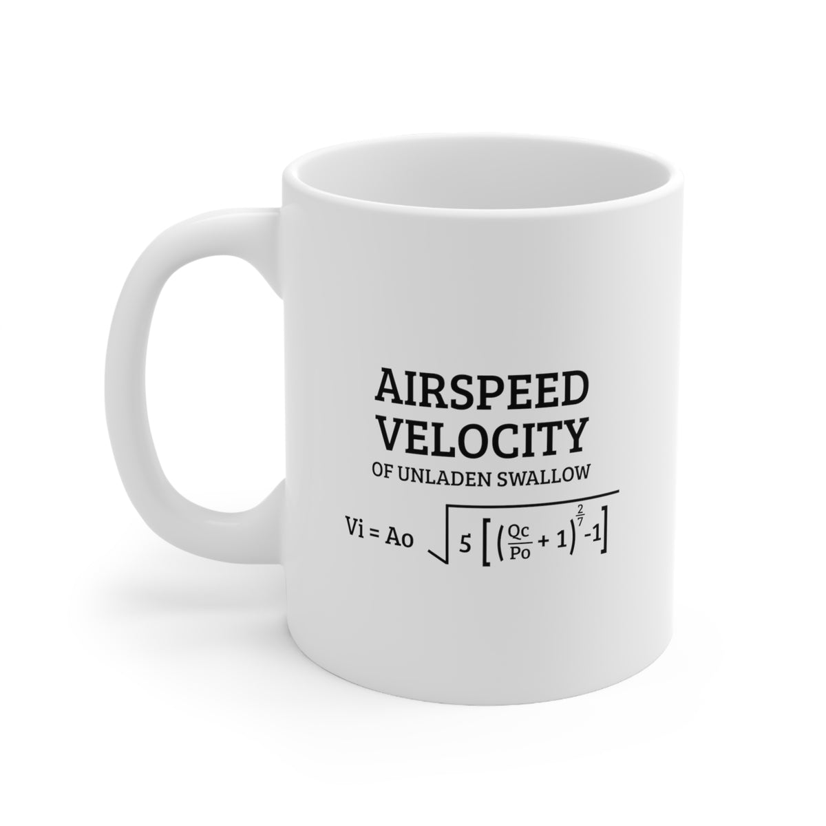 Math Coffee Mug - Formula For The Airspeed Velocity of Unladen Swallow - Mathematical Formula Gifts For Men Women