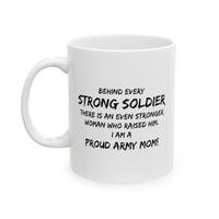 Load image into Gallery viewer, Army Mom Ceramic Coffee Mug - Proud Support Design | Military Appreciation Gift
