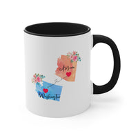 Load image into Gallery viewer, Long Distance Family Coffee Mug - Arizona and Washington Design | Moving Away Gift
