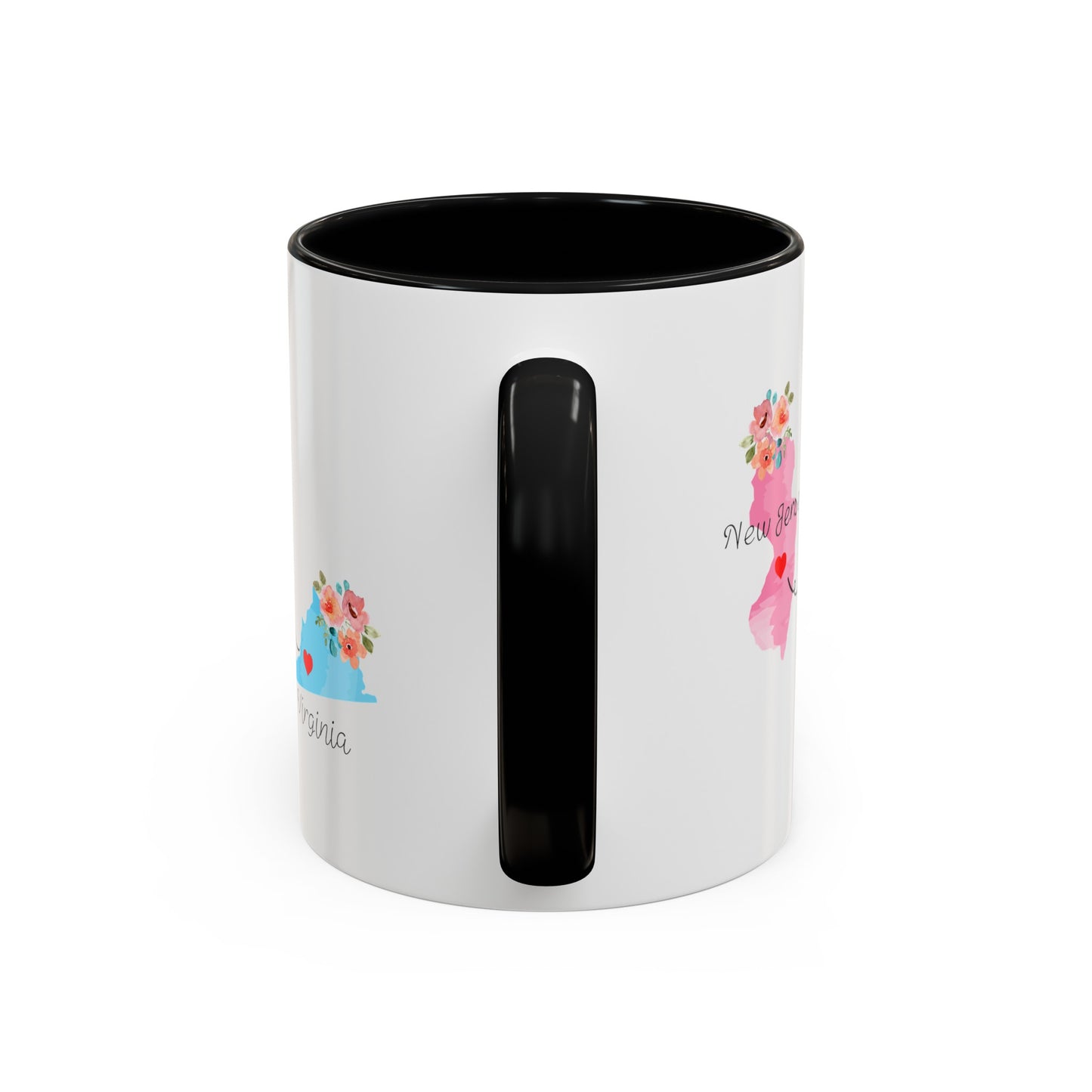 Long Distance Friendship Coffee Mug - New Jersey & Virginia Design | Perfect Moving Away Gift