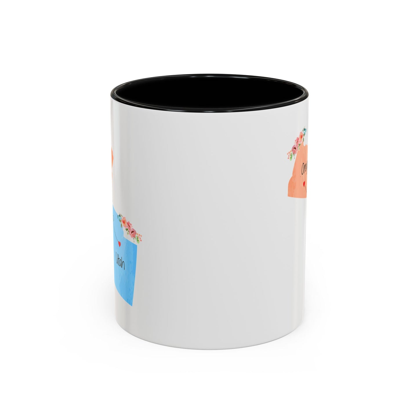 Oregon Utah Coffee Mug - Two Tone Design | Long Distance Gift