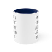 Load image into Gallery viewer, Fun Teacher s, Don&#39;t Trust a Teacher That Doesn&#39;t Drink Coffee and Say Fuck a Lot, Birthday Two Tone 11oz Mug For Teacher
