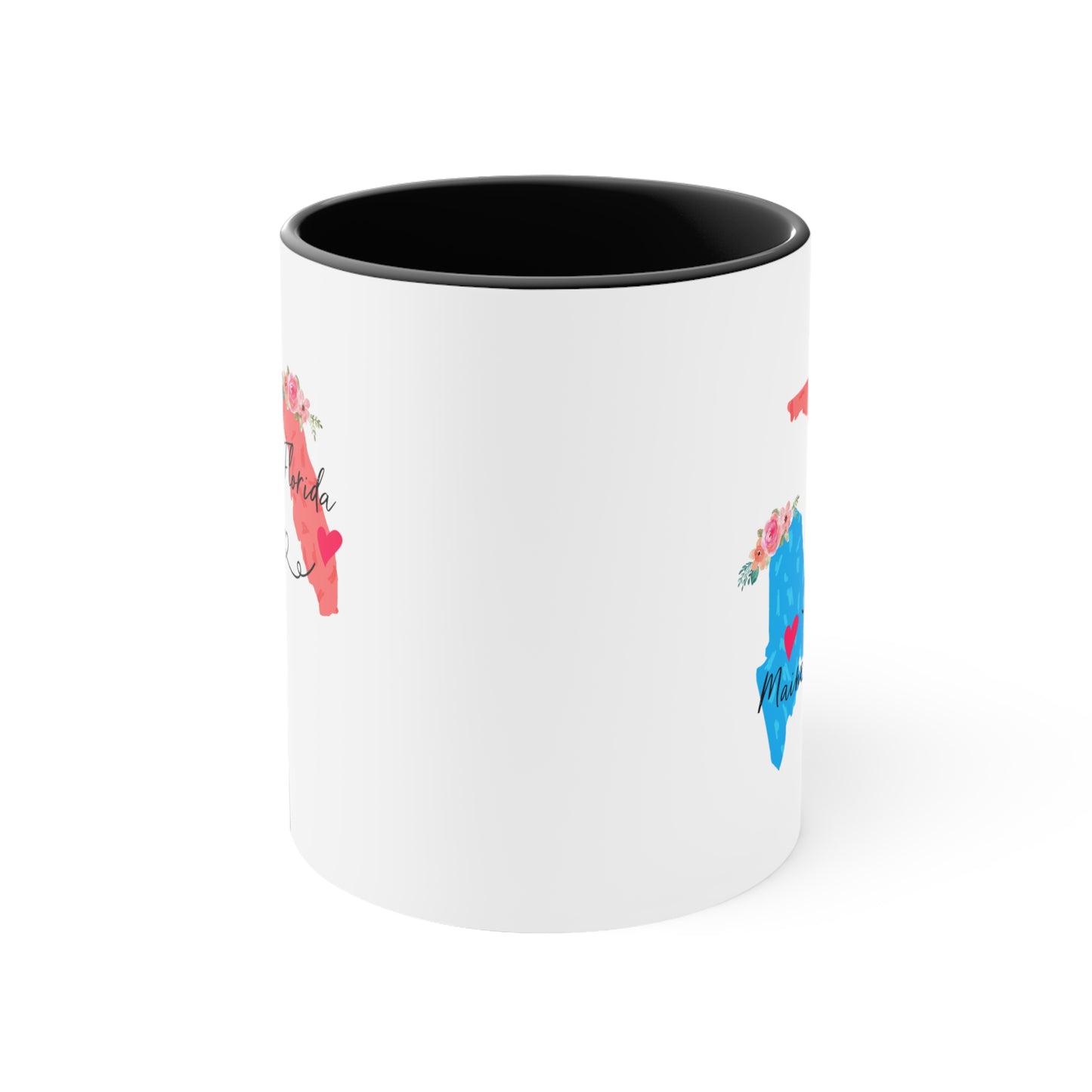 Long Distance Relationship Coffee Mug - Florida & Maine Design | Moving Away Gift