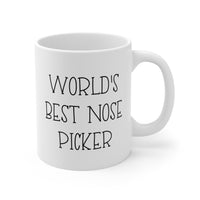 Load image into Gallery viewer, Dad Ceramic Coffee Mug - World&#39;s Best Nose Picker | Father&#39;s Day Gift
