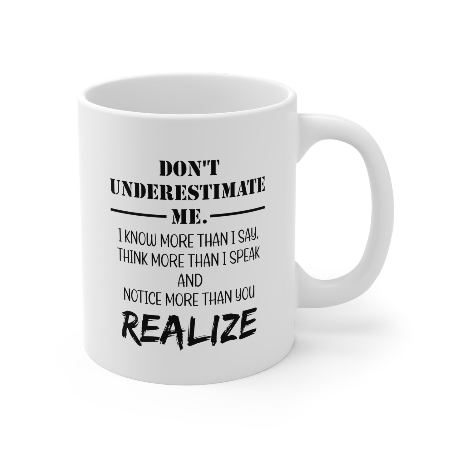 Army Veteran Coffee Mug - Don't Underestimate Me Design | Military Retirement Gift