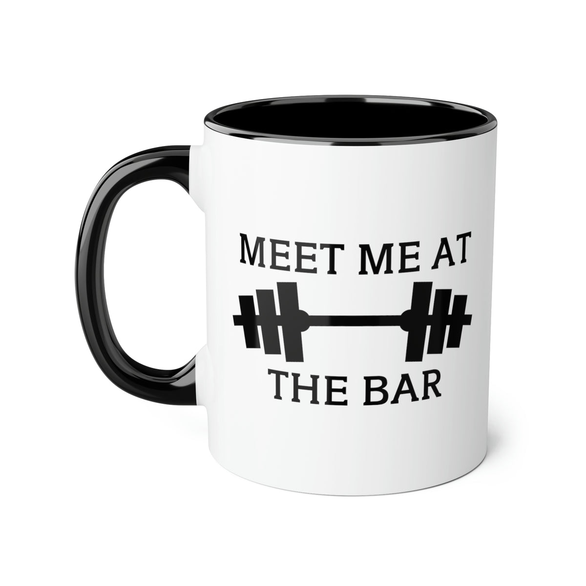 Personal Trainer Gifts - Meet Me At The Bar Two Tone Coffee Mug - Gifts For Athletic Trainer Fitness Trainer Men Women
